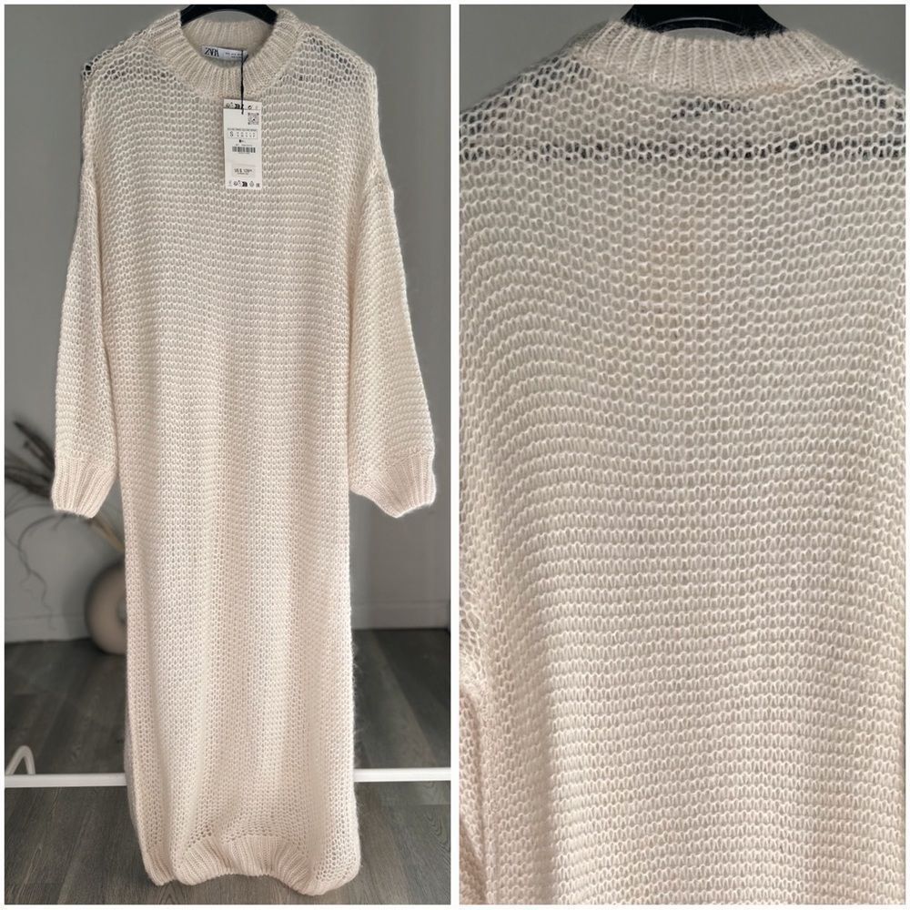 ZARA ALPACA BLEND OVERSIZED KNIT DRESS - Picture 3 of 5
